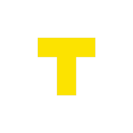 5S Supplies 5S Corner Markers, 2 in W., 6 in L., 0.003 in Thickness, 25 PK VST-SQUARE-YELLOW